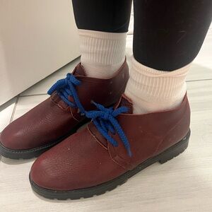 Vintage Leather Burgundy Shoes